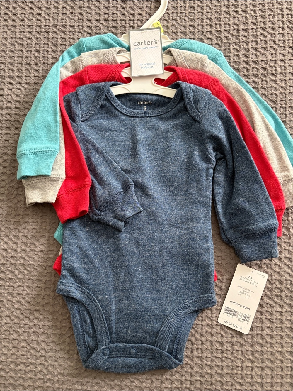 Carter's Long-Sleeve Bodysuits 4-Pack